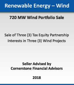 Renewable Energy - Wind :: 720 MW Wind Portfolio Sale