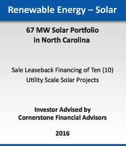 Renewable Energy - Solar :: 67 MW Solar Portfolio in North Carolina