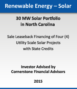 Renewable Energy - Solar :: 30 MW Solar Portfolio in North Carolina