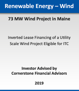 Renewable Energy - Wind :: 720 MW Wind Portfolio Sale