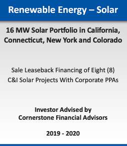 Renewable Energy - Wind :: 720 MW Wind Portfolio Sale