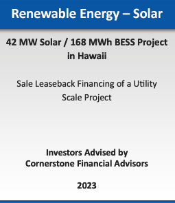 Renewable Energy - Wind :: 720 MW Wind Portfolio Sale