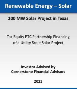 Renewable Energy - Wind :: 720 MW Wind Portfolio Sale