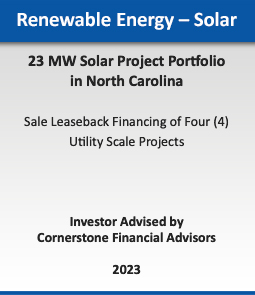 Renewable Energy - Wind :: 720 MW Wind Portfolio Sale