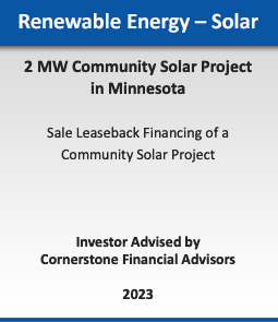 Renewable Energy - Wind :: 720 MW Wind Portfolio Sale