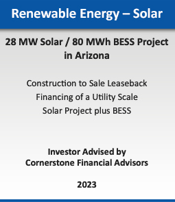 Renewable Energy - Wind :: 720 MW Wind Portfolio Sale