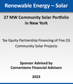 Renewable Energy - Wind :: 720 MW Wind Portfolio Sale