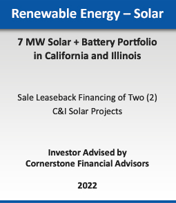 Renewable Energy - Wind :: 720 MW Wind Portfolio Sale