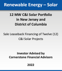 Renewable Energy - Wind :: 720 MW Wind Portfolio Sale