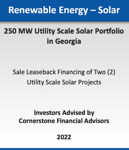 Renewable Energy - Wind :: 720 MW Wind Portfolio Sale