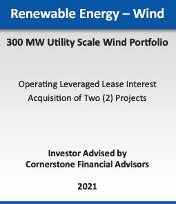 Renewable Energy - Wind :: 720 MW Wind Portfolio Sale