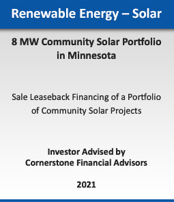 Renewable Energy - Wind :: 720 MW Wind Portfolio Sale