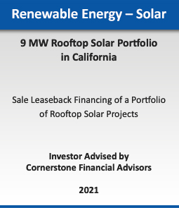 Renewable Energy - Wind :: 720 MW Wind Portfolio Sale