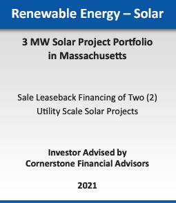 Renewable Energy - Wind :: 720 MW Wind Portfolio Sale