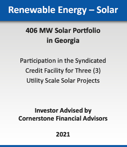 Renewable Energy - Wind :: 720 MW Wind Portfolio Sale