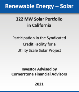 Renewable Energy - Wind :: 720 MW Wind Portfolio Sale