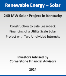 Renewable Energy - Wind :: 720 MW Wind Portfolio Sale