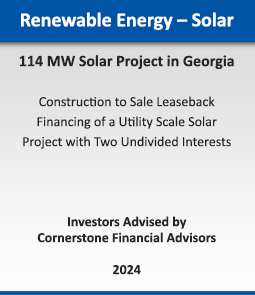 Renewable Energy - Wind :: 720 MW Wind Portfolio Sale
