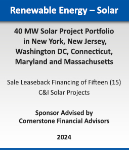 Renewable Energy - Wind :: 720 MW Wind Portfolio Sale