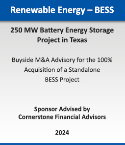 Renewable Energy - Wind :: 720 MW Wind Portfolio Sale
