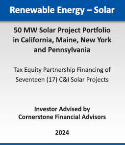 Renewable Energy - Wind :: 720 MW Wind Portfolio Sale