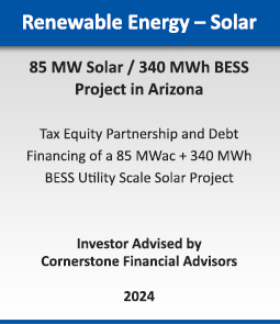 Renewable Energy - Wind :: 720 MW Wind Portfolio Sale