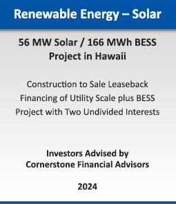 Renewable Energy - Wind :: 720 MW Wind Portfolio Sale